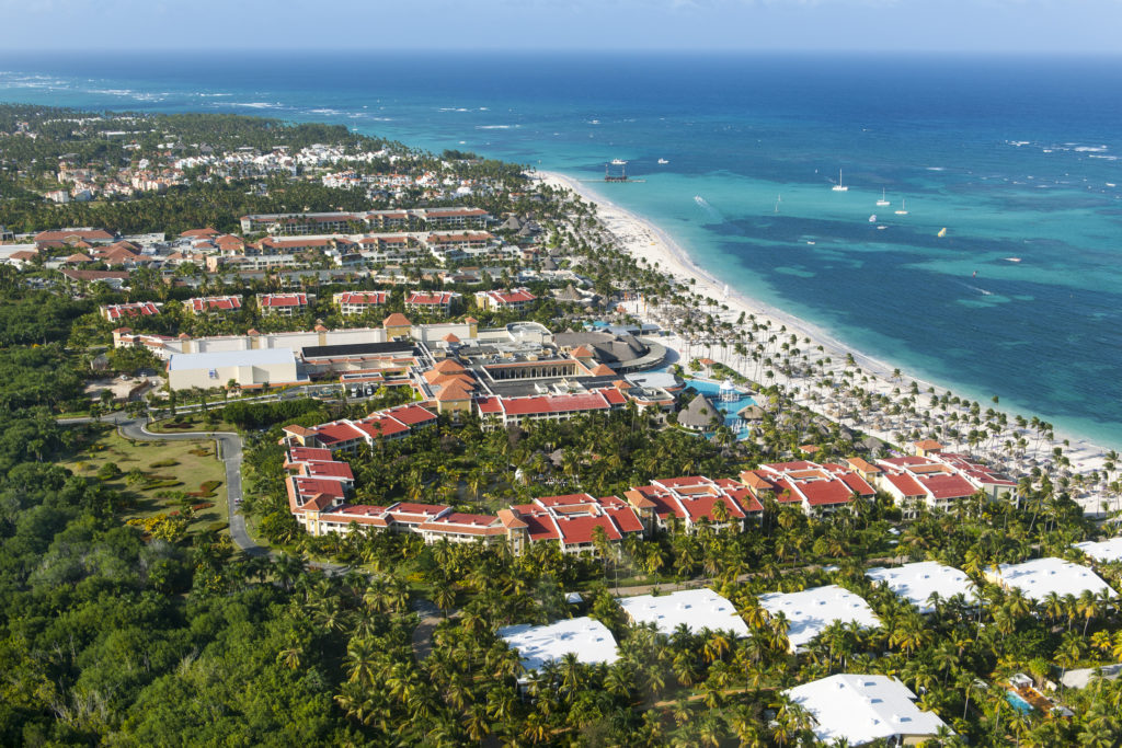 Vista aerea hoteles y playa, Punta Cana, La Altagracia